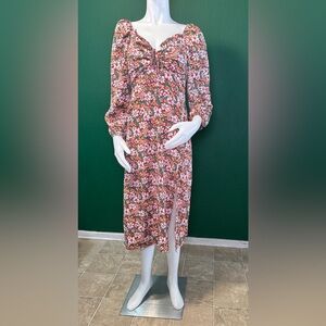 Chic Long Sleeve Floral Dress